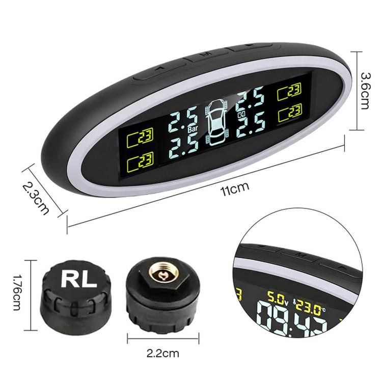 Sistema TPMS monitoraggio pressione pneumatici USB 5V