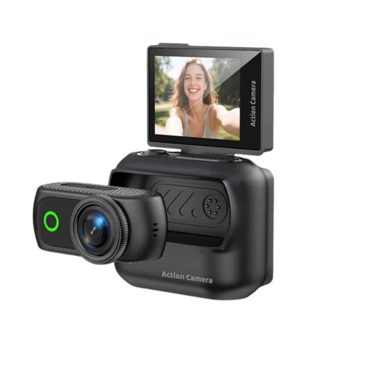 Mini action camera 1080P con schermo flip da 2 pollici e custodia
