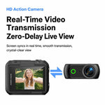 Mini action camera 1080P con schermo flip da 2 pollici e custodia - immagine 8