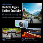Mini action camera 1080P con schermo flip da 2 pollici e custodia - immagine 12