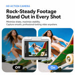 Mini action camera 1080P con schermo flip da 2 pollici e custodia - immagine 13