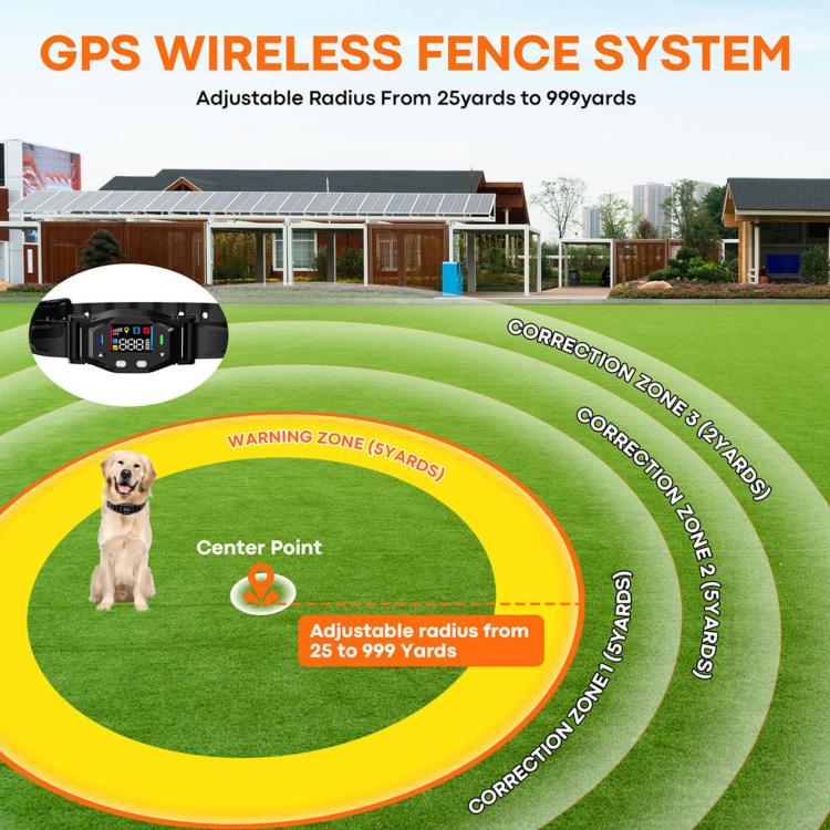 Collare GPS impermeabile con recinzione elettronica per animali