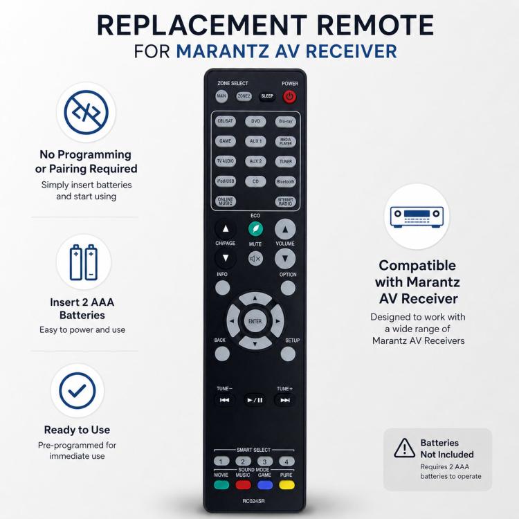 Telecomando sostitutivo Marantz per ricevitori AV RC024SR e compatibili - immagine 7