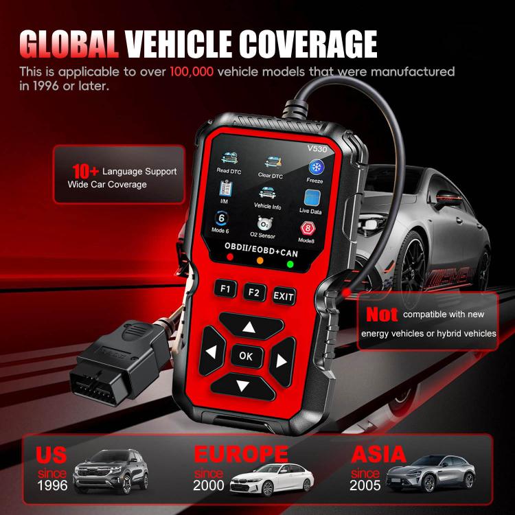 Lettore Codici Guasto Auto OBD2 Diagnostico Rosso