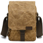 Borsa a tracolla in canvas impermeabile vintage