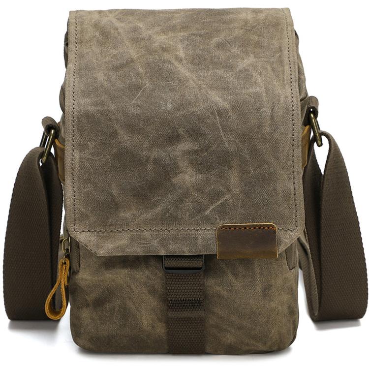 Borsa a tracolla in canvas impermeabile vintage