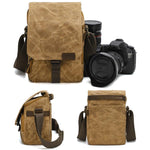 Borsa a tracolla in canvas impermeabile vintage