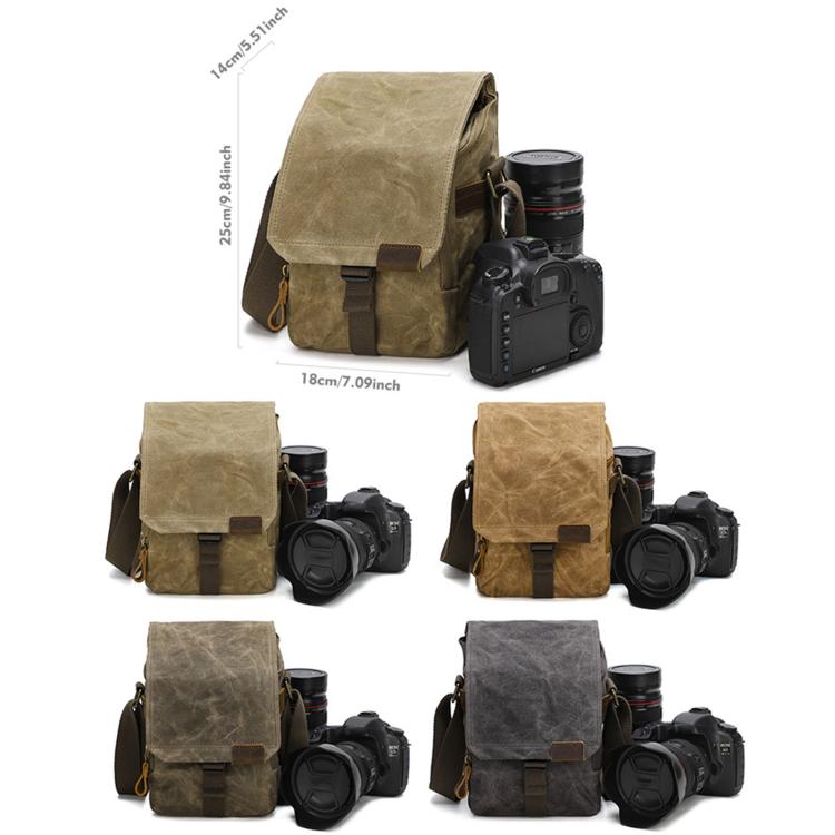 Borsa a tracolla in canvas impermeabile vintage