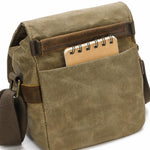 Borsa a tracolla in canvas impermeabile vintage