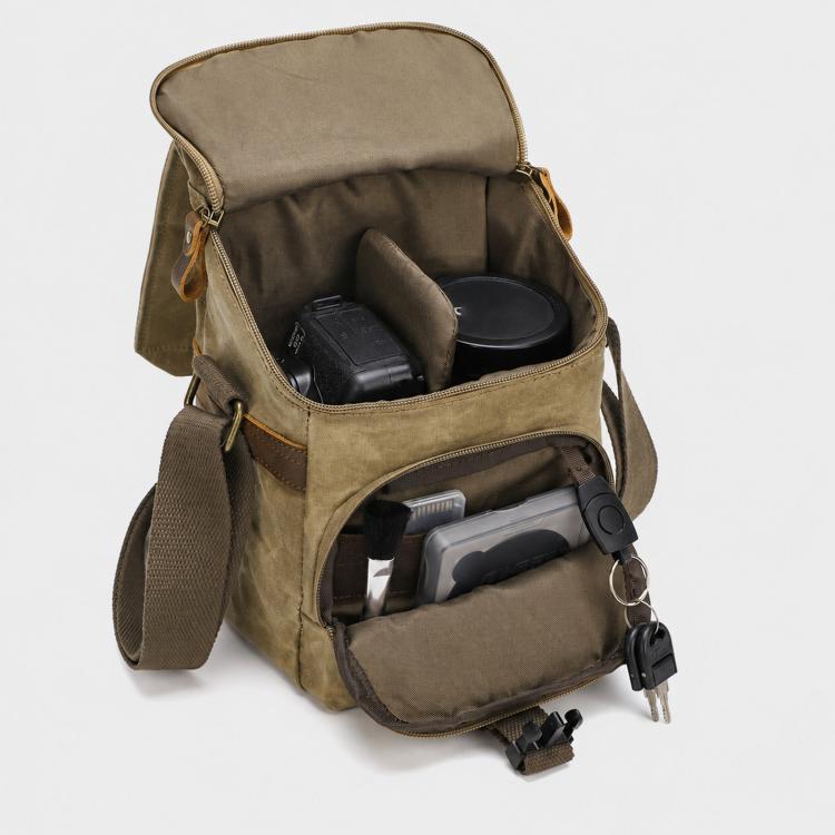 Borsa a tracolla in canvas impermeabile vintage