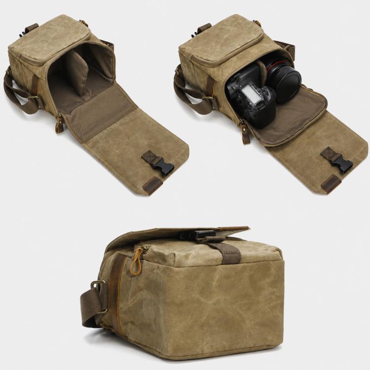 Borsa a tracolla in canvas impermeabile vintage