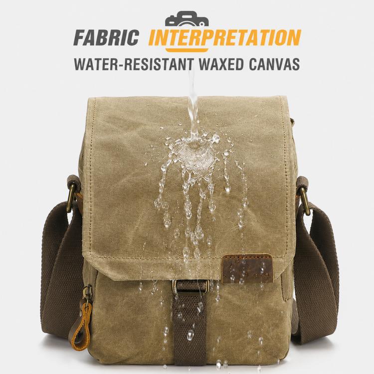 Borsa a tracolla in canvas impermeabile vintage