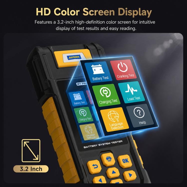 Tester batteria auto con schermo HD 3.2" AUTOOL BT760
