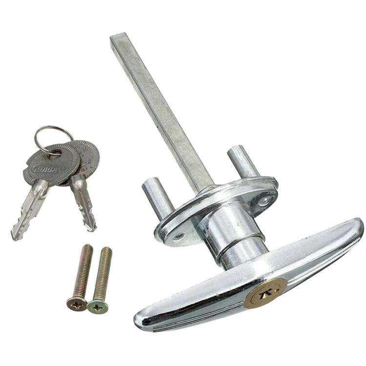 Maniglia manuale per porta da garage con chiave a croce, serratura di emergenza, rullo e cilindro della serratura del pannello.