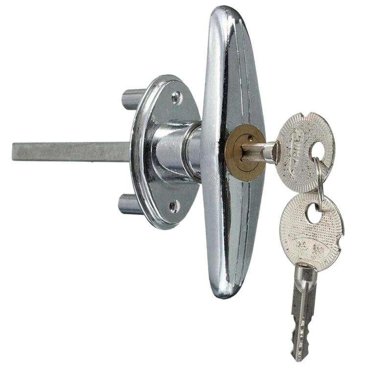 Maniglia manuale per porta da garage con chiave a croce, serratura di emergenza, rullo e cilindro della serratura del pannello.