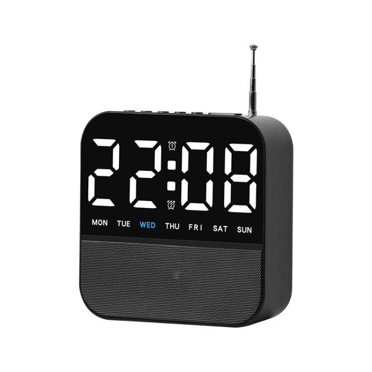 Radiosveglia FM digitale a LED con doppio allarme e funzione snooze.