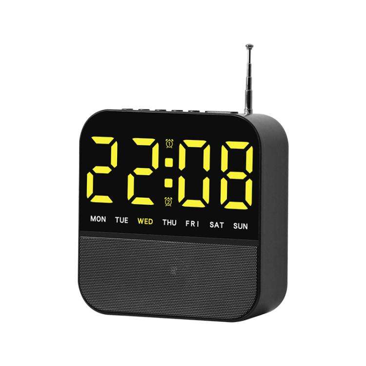 Radiosveglia FM digitale a LED con doppio allarme e funzione snooze.