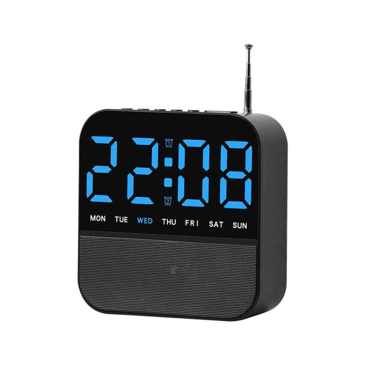 Radiosveglia FM digitale a LED con doppio allarme e funzione snooze.