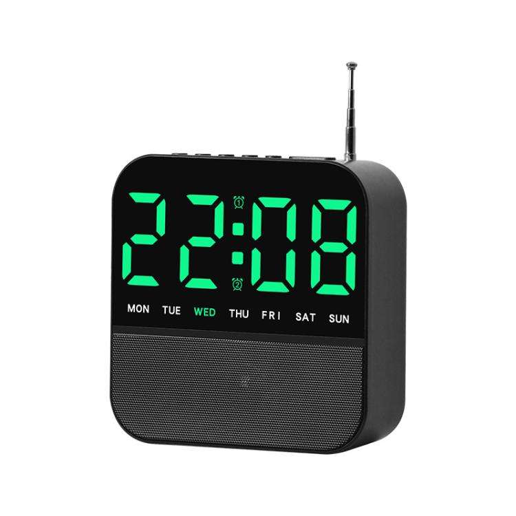 Radiosveglia FM digitale a LED con doppio allarme e funzione snooze.
