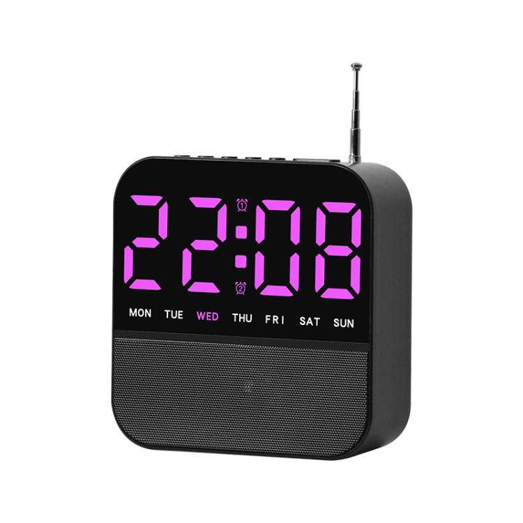 Radiosveglia FM digitale a LED con doppio allarme e funzione snooze.