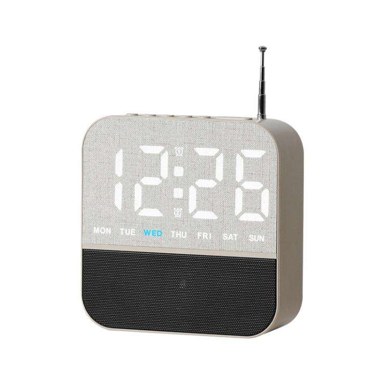 Radiosveglia FM digitale a LED con doppio allarme e funzione snooze.