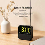 Radiosveglia FM digitale a LED con doppio allarme e funzione snooze.