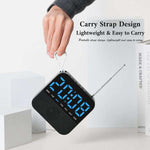 Radiosveglia FM digitale a LED con doppio allarme e funzione snooze.