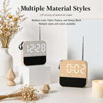 Radiosveglia FM digitale a LED con doppio allarme e funzione snooze.