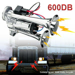 Clacson elettrico per auto a doppio tubo metallico da 600 dB con relè, pompa e relè., ST-1018S 24V