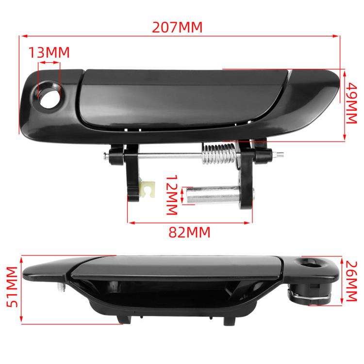 Maniglie esterne delle portiere per Honda Civic 2001-2005, Front Left 72180S5A013FL, Front Right 72140S5A013FR, Rear Left 72680S5A003RL, Rear Right 72640S5A003RR, 4pcs /Set