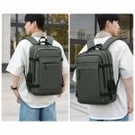 REMOID 9022A Zaino grande da viaggio per laptop, impermeabile, per lavoro e affari, con porta USB
