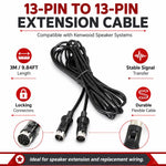 Cavo di prolunga da 13 pin a 13 pin per altoparlanti KENWOOD con blocco di sicurezza, lunghezza 3 m.