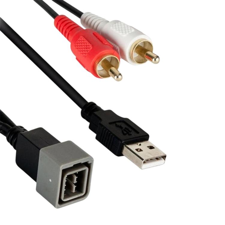 Cavo da autoradio Nissan Juke a 2 canali RCA + dati USB, For Nissan Juke