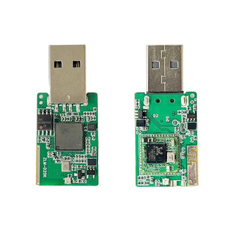 Modulo adattatore PCB per CarPlay wireless per auto cablate OEM, con chip intelligente WiFi a 5,8 GHz e Bluetooth.