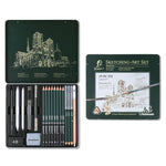 Set di matite da disegno con astuccio in metallo, matite in grafite e carboncino e kit di accessori artistici, Giorgione 10 In 1, Giorgione  12 In 1, Giorgione  19 In 1, Giorgione 27 In 1