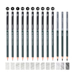 Set di matite da disegno con astuccio in metallo, matite in grafite e carboncino e kit di accessori artistici, Giorgione 10 In 1, Giorgione  12 In 1, Giorgione  19 In 1, Giorgione 27 In 1
