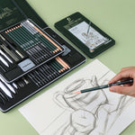 Set di matite da disegno con astuccio in metallo, matite in grafite e carboncino e kit di accessori artistici, Giorgione 10 In 1, Giorgione  12 In 1, Giorgione  19 In 1, Giorgione 27 In 1