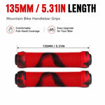 Manopole in gomma antiscivolo e ammortizzanti per manubrio di mountain bike.