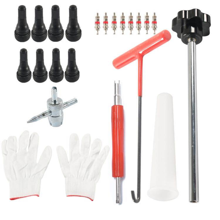 Installazione e rimozione dello stelo della valvola - Attrezzi per la riparazione degli pneumatici, 22pcs / Set