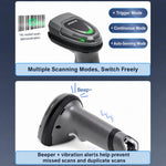 Scanner di codici a barre 2D wireless Bluetooth Yokoscan BWHS28 AiPro 2.4G per supermercati, logistica e magazzini., No Base, With Base