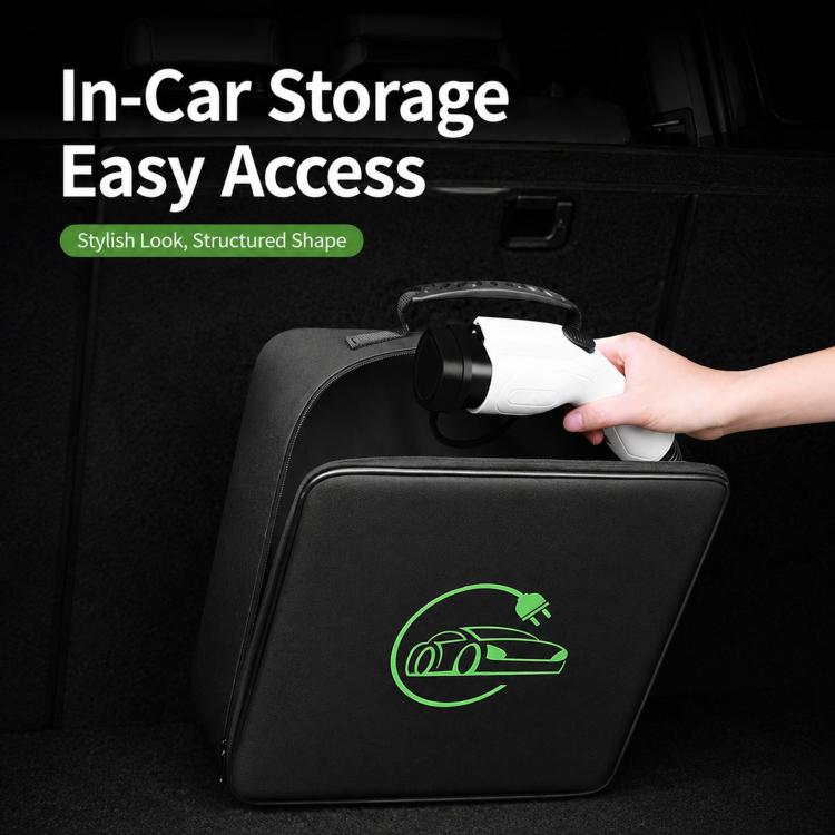 BUBM EV Cable Bag Custodia portatile impermeabile per caricabatterie e dispositivi di ricarica per veicoli elettrici, Square, Round, Rectangular