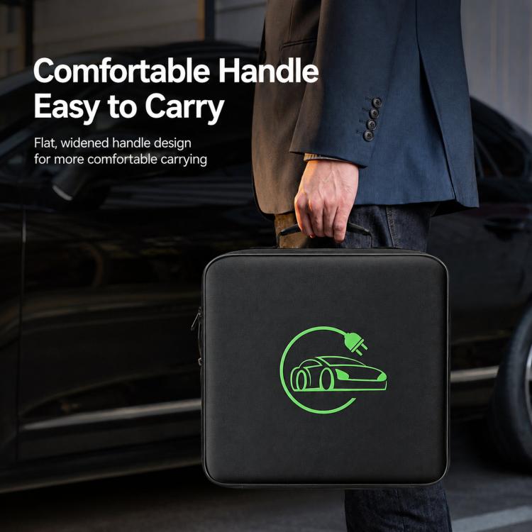 BUBM EV Cable Bag Custodia portatile impermeabile per caricabatterie e dispositivi di ricarica per veicoli elettrici, Square, Round, Rectangular