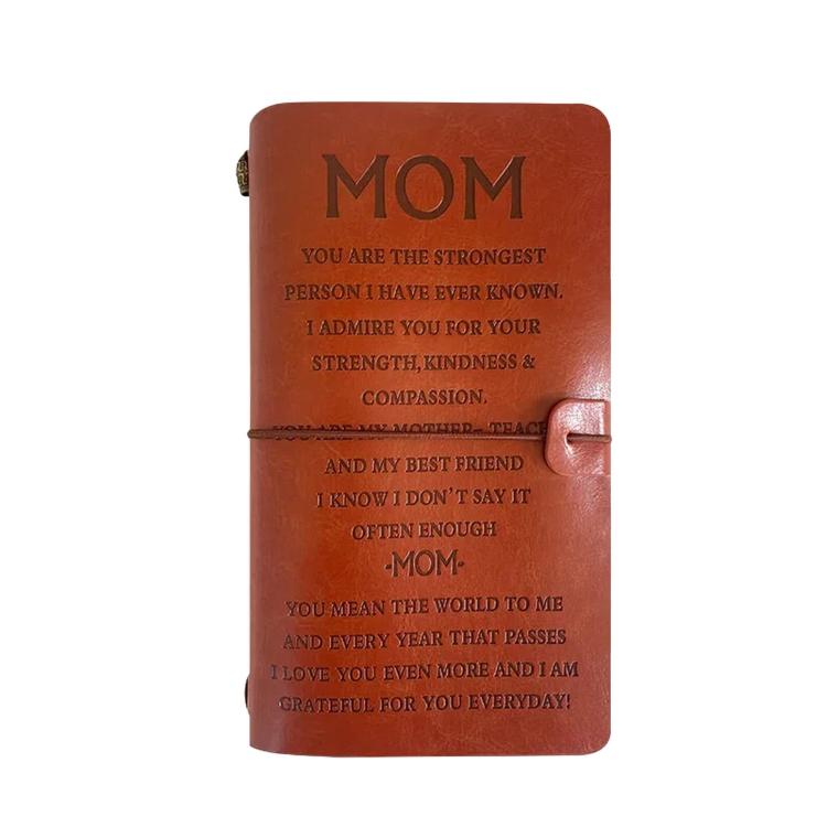Taccuino da viaggio vintage in pelle formato A6 ricaricabile con citazione incisa, Brown - To My Mom (Engraved Text), Brown - To My Dad (Engraved Text), Brown - To My Husband, Brown - To My Friend, Brown - Employee Appreciation                         ...