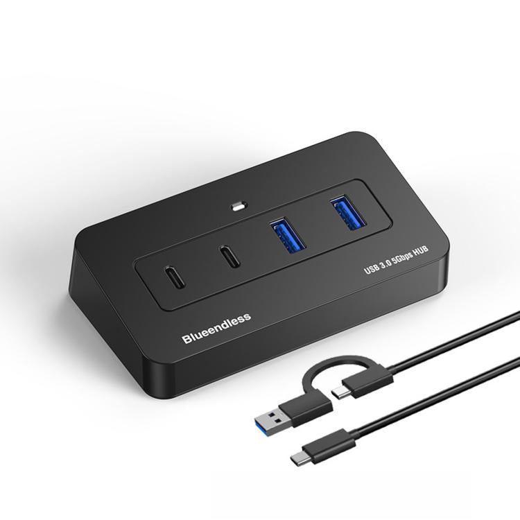 Hub USB 3.0 a 4 porte Blueendless con 2 USB-A e 2 USB-C 1m 2-in-1 Cable