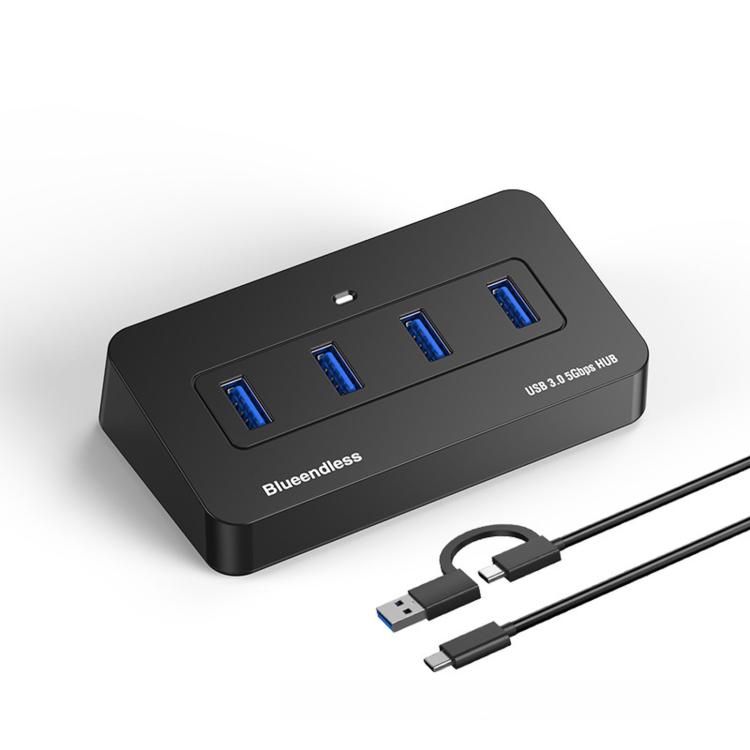 Hub USB 3.0 a 4 porte Blueendless con 2 USB-A e 2 USB-C 1m 2-in-1 Cable