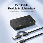 Hub USB 3.0 a 4 porte Blueendless con 2 USB-A e 2 USB-C 1m 2-in-1 Cable