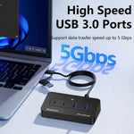 Hub USB 3.0 a 4 porte Blueendless con 2 USB-A e 2 USB-C 1m 2-in-1 Cable