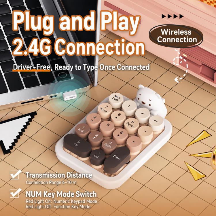 Tastiera numerica wireless Ajazz AF18 2.4G 18 tasti