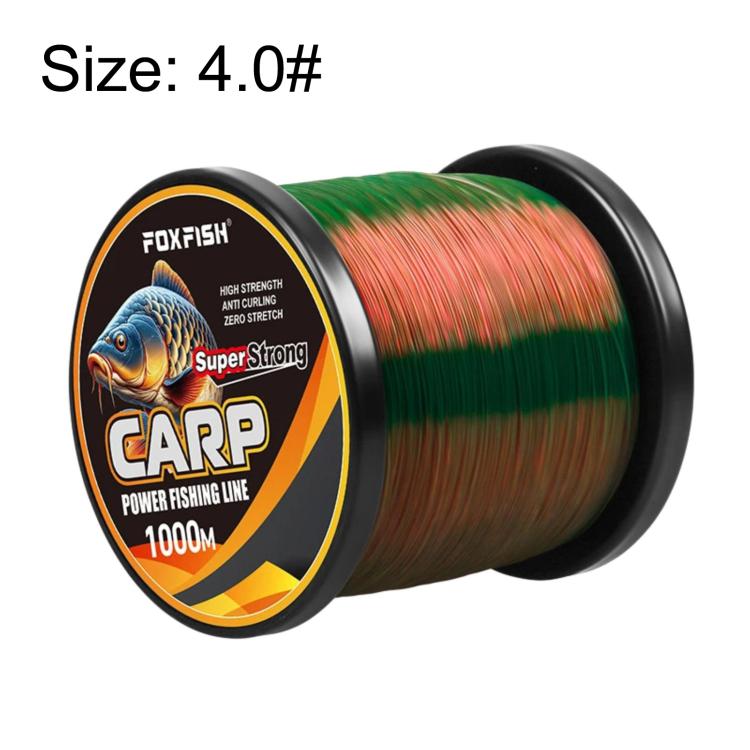 Filo da pesca in nylon FOXFISH da 1000 m che cambia colore, resistente all'usura, morbido, invisibile e ad alta resistenza alla trazione., 3.0#, 3.5#, 4.0#, 4.5#, 5.0#, 6.0#, 7.0#, 8.0#, 9.0#, 10#, 12#