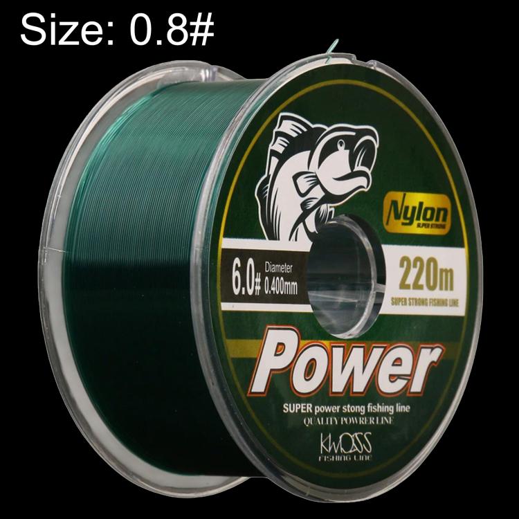 Filo da pesca in nylon Kwdiss da 220 m, ideale per la pesca a spinning e in mare, per lanci lunghi., 0.8#, 1.0#, 1.2#, 1.5#, 2.0#, 2.5#, 3.0#, 3.5#